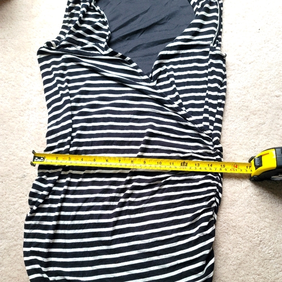 Mossimo Striped Wrap Maxi Dress Size L - Picture 12 of 13